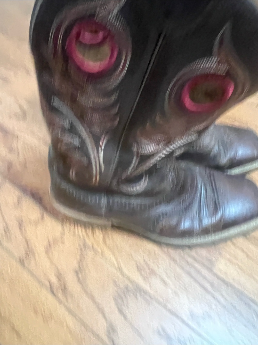 Ariat Black Cowboy Boots with Red Stitching Accents